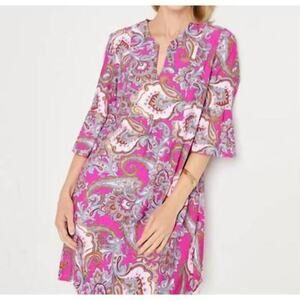Jude Connally Palm Beach Paisley Kerry Shift Dress Pink Women's Size Small NWT